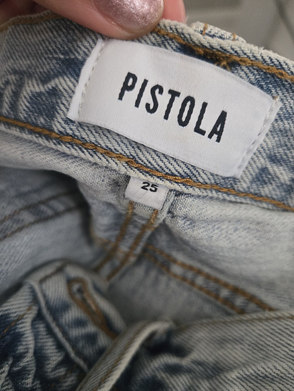 Pistola Distressed Light Wash Denim Shorts Size 25 - Picture 6 of 14